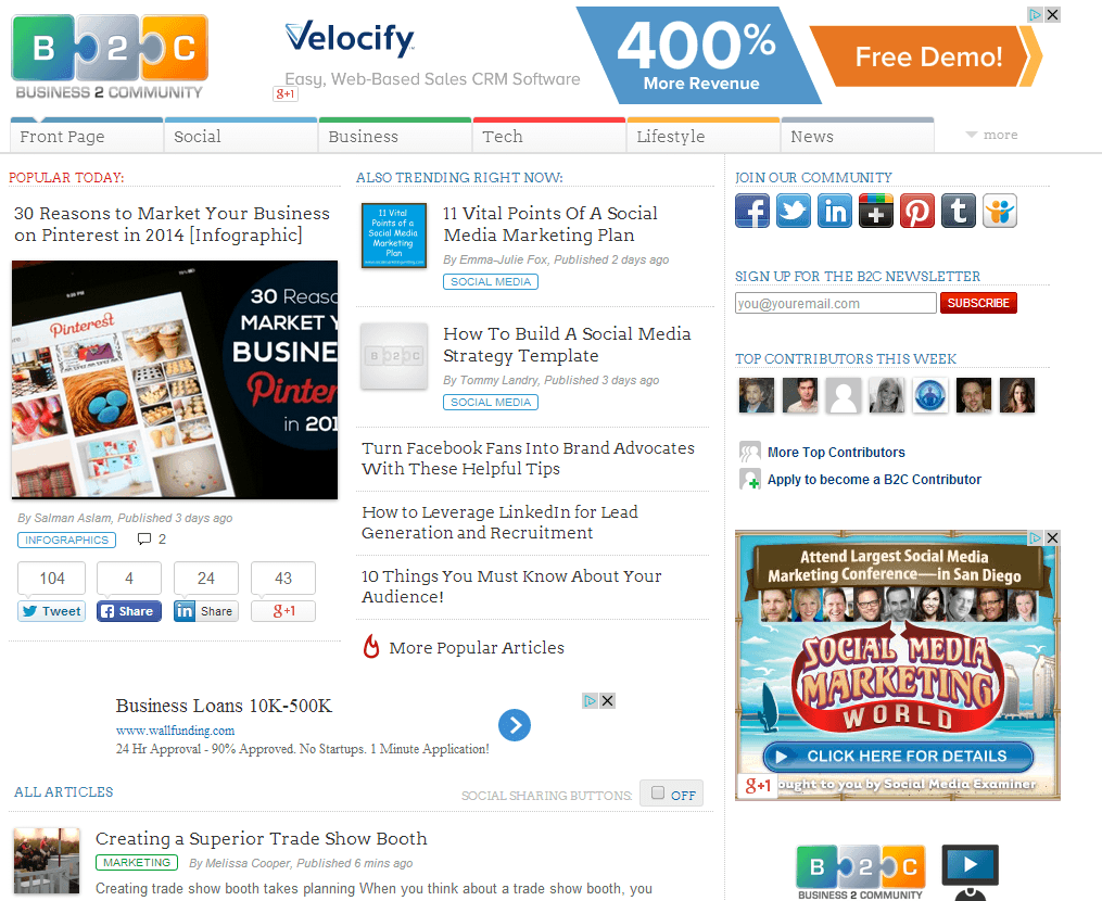 Business 2 Community - Syndicated Content Example Business 2 Community - Syndicated Content Example