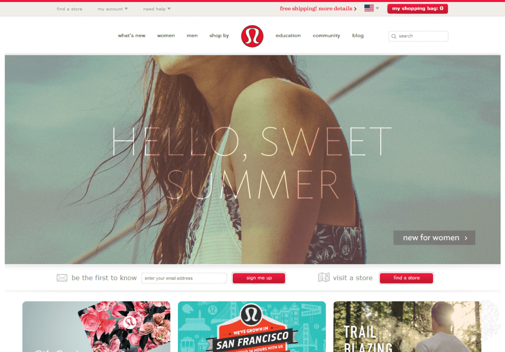 Lululemon Athletica Website Lululemon Athletica Website