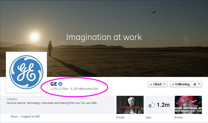GE Facebook Engagement GE Facebook Engagement