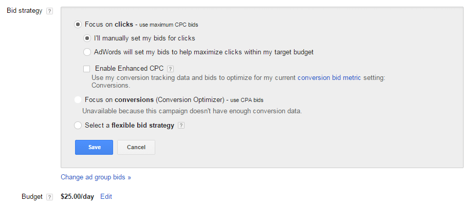AdWords Bidding Strategy AdWords Bid Strategy