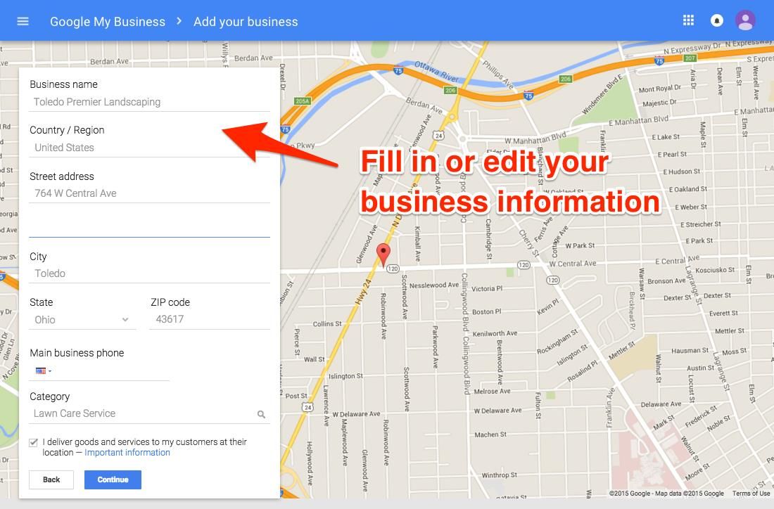 Google My Business Edit Information Google My Business Edit Information