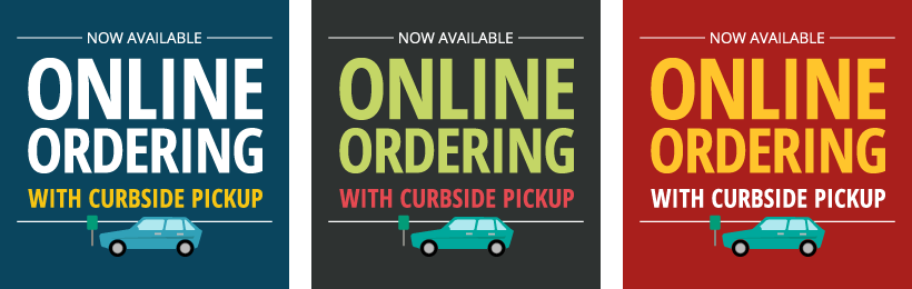 Free Curbside Pickup Social Media Graphics